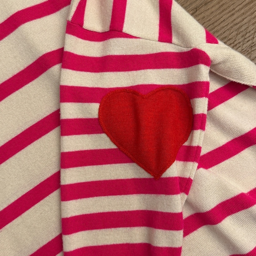 # Classic Scoop-Neck Stripe Sweater by MERSEA — Cream & Pink - Picture 3 of 6